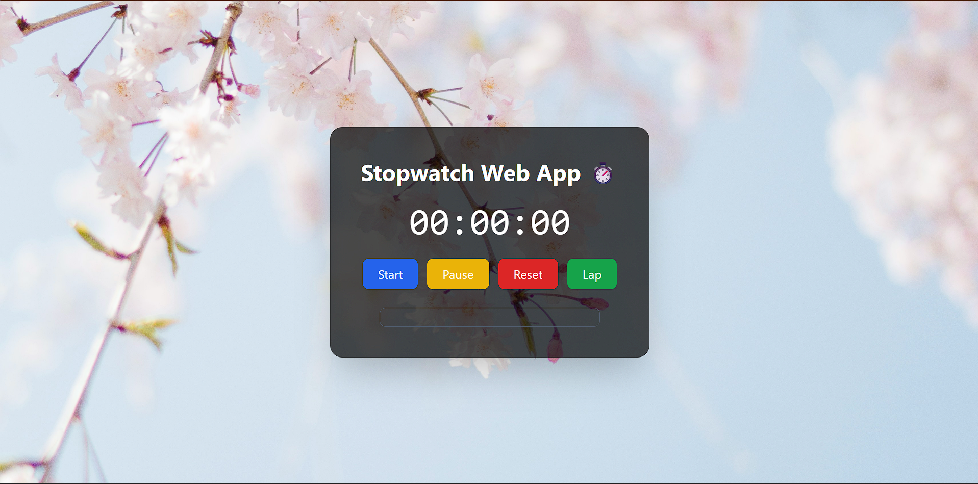 Stopwatch Web App